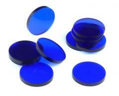 Znaczniki akryl niebieskie okrągłe 22x3mm 10szt (1)