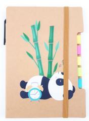 Notatnik z długopisem i registrami Eco panda MIX (1)